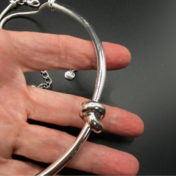 ALFANI Silver Tone Knot Collar Necklace - Picture 4 of 10